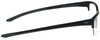 Side View of Under Armour UA-5001/G Designer Reading Eye Glasses with Custom Cut Powered Lenses in Matte Black Slate Grey Mens Panthos Semi-Rimless Acetate 53 mm