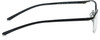Side View of Under Armour UA-5002/G Designer Single Vision Prescription Rx Eyeglasses in Matte Dark Ruthenium Black Grey Mens Panthos Rimless Stainless Steel 57 mm