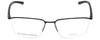 Front View of Under Armour UA-5002/G Designer Bi-Focal Prescription Rx Eyeglasses in Matte Dark Ruthenium Black Grey Mens Panthos Rimless Stainless Steel 57 mm
