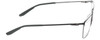 Side View of Under Armour UA-5006/G Unisex Semi-Rimless Reading Glasses in Brown Silver 57 mm