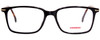 Front View of Carrera 205 Designer Bi-Focal Prescription Rx Eyeglasses in Matte Black Gunmetal Unisex Rectangular Full Rim Acetate 52 mm