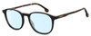 Profile View of Carrera 215 Designer Blue Light Blocking Eyeglasses in Gloss Black Tortoise Havana Unisex Panthos Full Rim Acetate 51 mm