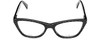 Front View of Kate Spade ALAYSHA Designer Reading Eye Glasses with Custom Cut Powered Lenses in Gloss Black White Polka Dot Ladies Cat Eye Full Rim Acetate 51 mm