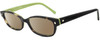 Profile View of Kate Spade LUCYANN Designer Polarized Sunglasses with Custom Cut Amber Brown Lenses in Tortoise Havana Brown Lime Green Ladies Oval Full Rim Acetate 51 mm