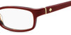 Side View of Kate Spade NARCISA Designer Reading Eye Glasses with Custom Cut Powered Lenses in Burgundy Red Magenta Purple Havana Tortoise Ladies Rectangular Full Rim Acetate 51 mm