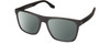 Profile View of Marc Jacobs 360 Designer Polarized Sunglasses with Custom Cut Smoke Grey Lenses in Matte Black Mens Square Full Rim Acetate 54 mm