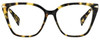 Front View of Rag&Bone 3005 Cat Eye Reading Glasses in Tortoise Havana Yellow Brown Gold 53 mm