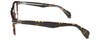 Side View of Rag&Bone 7003 Designer Progressive Lens Blue Light Blocking Eyeglasses in Gloss Tortoise Havana Brown Gunmetal Unisex Panthos Full Rim Acetate 51 mm