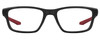 Front View of Under Armour UA-5000/G Mens Rectangular Reading Glasses in Black Coral Red 55 mm