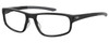 Profile View of Under Armour UA-5014 Designer Blue Light Blocking Eyeglasses in Gloss Black Matte Grey Mens Oval Full Rim Acetate 56 mm