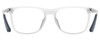 Side View of Under Armour UA-5018/G Designer Blue Light Blocking Eyeglasses in Crystal Grey Navy Blue Unisex Square Full Rim Acetate 54 mm