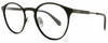 Profile View of Polaroid 4053/S Designer Blue Light Blocking Eyeglasses in Matte Black Ladies Panthos Full Rim Metal 50 mm