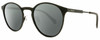 Profile View of Polaroid 4053/S Designer Polarized Sunglasses with Custom Cut Smoke Grey Lenses in Matte Black Ladies Panthos Full Rim Metal 50 mm