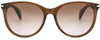 Front View of Rag&Bone 1020 Cat Eye Designer Sunglasses in Brown Crystal Gold/Pink Flash 54 mm
