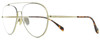 Profile View of Rag&Bone 1036 Designer Reading Eye Glasses in Light Gold Tortoise Havana Unisex Pilot Full Rim Metal 58 mm