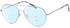 Profile View of Rag&Bone 1036 Designer Progressive Lens Blue Light Blocking Eyeglasses in Rose Gold Red Tortoise Havana Unisex Pilot Full Rim Metal 58 mm