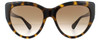 Front View of GUCCI GG0877S-002 Cat Eye Sunglasses in Havana Tortoise Gold/Brown Gradient 56mm