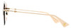 Side View of GUCCI GG0514S-005 Unisex Aviator Designer Sunglasses Black Gold Tan/Orange 57 mm