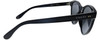 Side View of GUCCI GG0569S-001 Women's Cat Eye Designer Sunglasses Gloss Black/Dark Grey 54mm