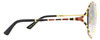 Side View of GUCCI GG0595S-002 Women's Semi-Rimless Sunglasses Gold Black/Grey Gradient 59 mm