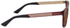 Side View of GUCCI GG0687S-004 Men's Retro Sunglasses Brown Havana Red Gold Black/Auburn 57mm