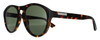 Profile View of GUCCI GG0747S-003 Unisex Designer Sunglasses in Brown Havana Tortoise/Green 55mm