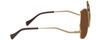 Side View of GUCCI GG0972S-002 Women's Designer Sunglasses Gold Plum Purple/Amber Brown 60 mm
