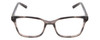 Front View of Jones New York J227 Womens Square Designer Reading Glasses Grey Marble Horn 48mm