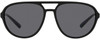 Front View of Dolce&Gabbana DG6150 Men's Aviator Designer Sunglasses Black/Polarized Grey 60mm