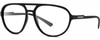 Profile View of Dolce&Gabbana DG6150 Designer Reading Eye Glasses in Matte Black Mens Pilot Full Rim Acetate 60 mm