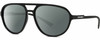 Profile View of Dolce&Gabbana DG6150 Designer Polarized Reading Sunglasses with Custom Cut Powered Smoke Grey Lenses in Matte Black Mens Pilot Full Rim Acetate 60 mm