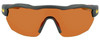 Front View of NIKE ShowX3-ELT-LE-DJ5559-355 Men's Sunglasses Grey Burgundy/Oranger Mirror 61mm