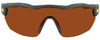 Front View of NIKE ShowX3-ELT-M-DJ2027-355 Men's Sunglasses Grey Burgundy/Oranger Mirror 61 mm