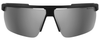 Front View of NIKE Windshield-010 Men's Rectangular Semi-Rimless Sunglasses in Black/Grey 75mm