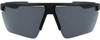 Front View of NIKE Windshield-Pro-010 Men Semi-Rimless Designer Sunglass Black White/Grey 75mm