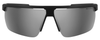 Front View of NIKE Tempest-CW4667-010 Mens Semi-Rimless Designer Sunglasses in Black/Grey 71mm