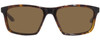 Front View of NIKE Valiant-CW4645-220 Unisex Sunglasses Brown Tortoise Havana White/Amber 60mm