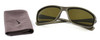 Close Up View of NIKE Rabid-EV0603-065 Men's Sunglasses in Metallic Bronze Brown White/Amber 63mm