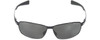 Front View of NIKE Tour-EV0744-001 Mens Oval Designer Sunglasses in Shiny Black/Dark Grey 62mm