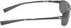 Side View of NIKE Tour-EV0744-001 Mens Oval Designer Sunglasses in Shiny Black/Dark Grey 62mm