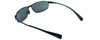 Close Up View of NIKE Tour-EV0744-001 Mens Oval Designer Sunglasses in Shiny Black/Dark Grey 62mm
