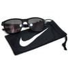 Close Up View of NIKE Essent-Endvor-EV1122-001 Unisex Designer Sunglasses Black Silver/Grey 57 mm