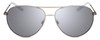 Front View of NIKE Chance-EV1217-010 Aviator Sunglasses Gunmetal/Polarized Silver Mirror 61 mm