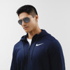 Close Up View of NIKE Chance-EV1217-010 Aviator Sunglasses Gunmetal/Polarized Silver Mirror 61 mm