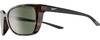 Profile View of NIKE Sentiment-220 Women Square Sunglasses Brown Tortoise Havana Black/Grey 56mm