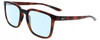 Profile View of NIKE Circuit-MI-220 Designer Blue Light Blocking Eyeglasses in Gloss Auburn Brown Tortoise Havana Unisex Square Full Rim Acetate 55 mm