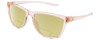 Profile View of NIKE City-Icon-M-DJ0889-664 Designer Polarized Reading Sunglasses with Custom Cut Powered Sun Flower Yellow Lenses in Shiny Washed Coral Pink Orange Unisex Panthos Full Rim Acetate 56 mm