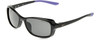 Profile View of NIKE Breeze-CT8031-010 Womens Oval Designer Sunglasses in Black Purple/Grey 57mm