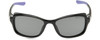Front View of NIKE Breeze-CT8031-010 Womens Oval Designer Sunglasses in Black Purple/Grey 57mm