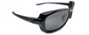 Close Up View of NIKE Breeze-CT8031-010 Womens Oval Designer Sunglasses in Black Purple/Grey 57mm
